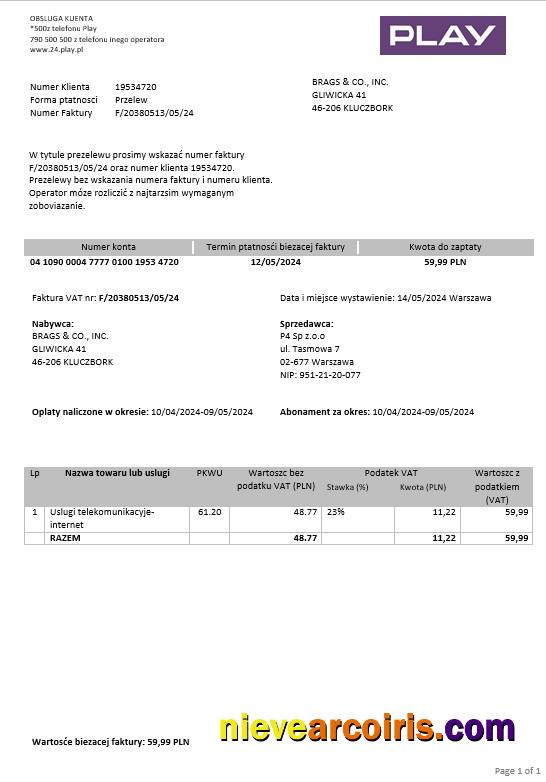 Poland Play business utility bill